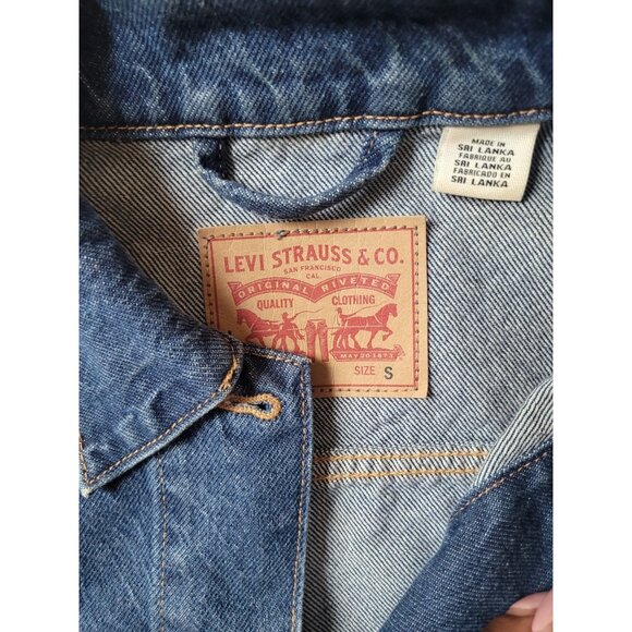 Levi's Denim Trucker Jacket Long Sleeve Y2K Women's Small - Picture 6 of 12